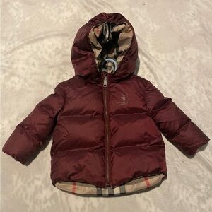 Burberry Beige and Black Checkered Jacket